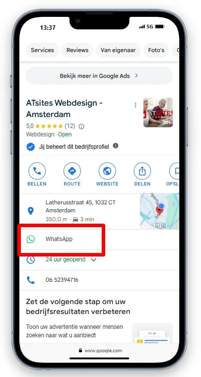 whatsapp op gbp